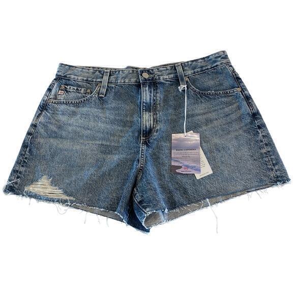 NWT AG-ED Denim Alexxis Short High Rise Wedgie Shorts size 33 - Picture 2 of 10